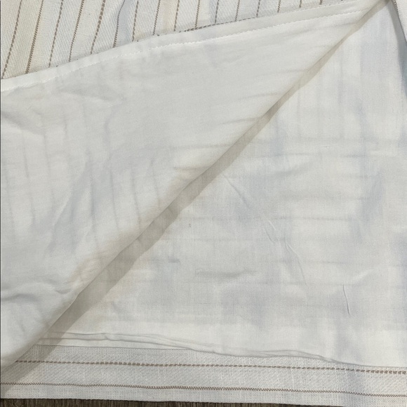 NWT Heatherly White and Tan Striped Lena Ruffle Off-Shoulder Dress - Picture 5 of 6